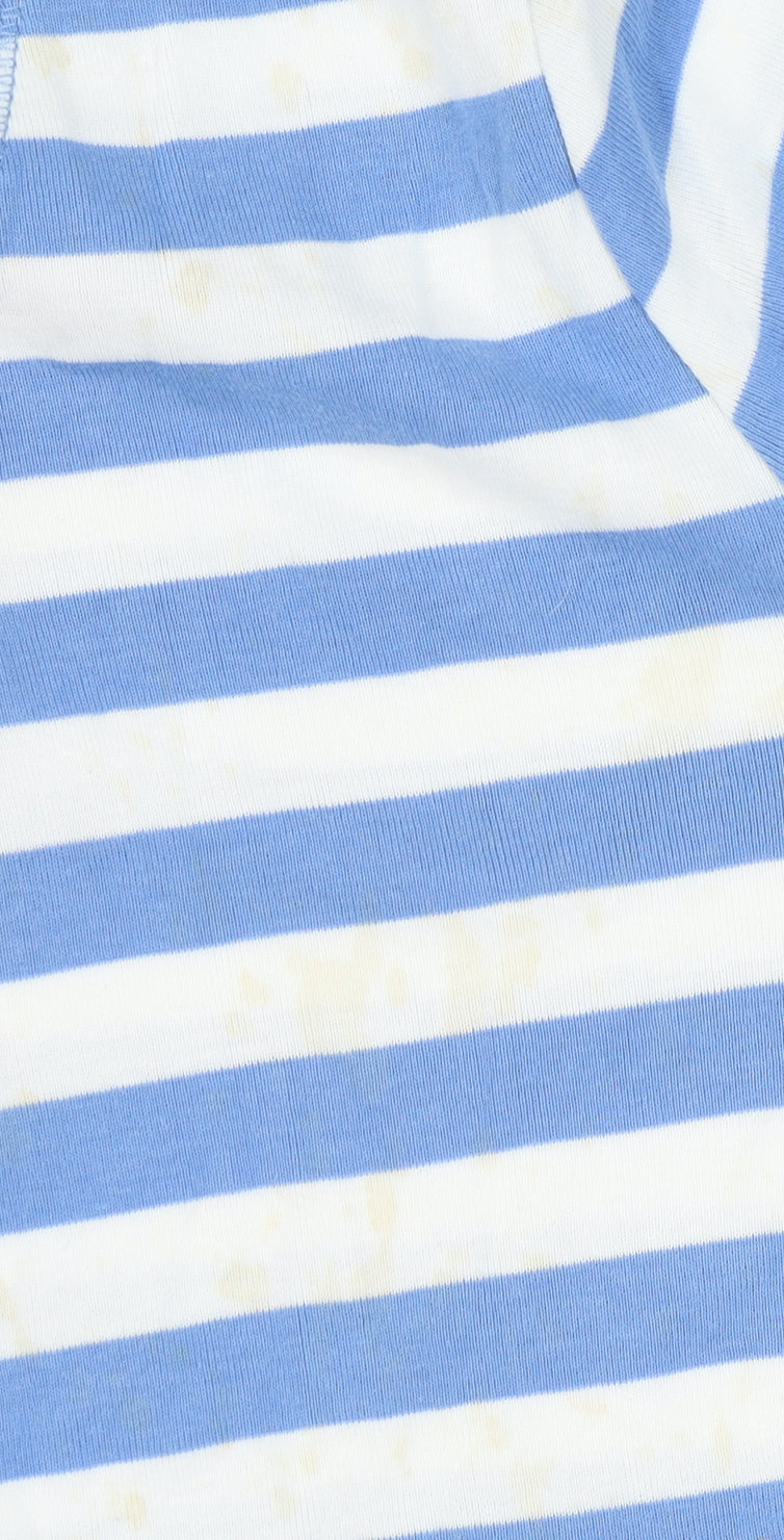 Esprit Women's Blue Stripe Wrap T-Shirt, Size L