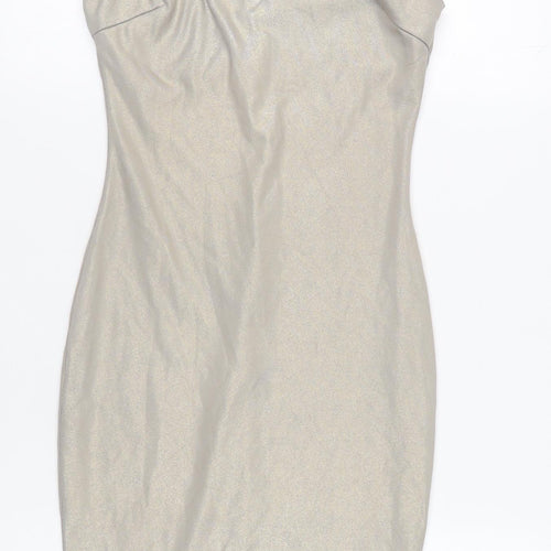 AX Paris Women's Silver Bodycon Dress Size 8