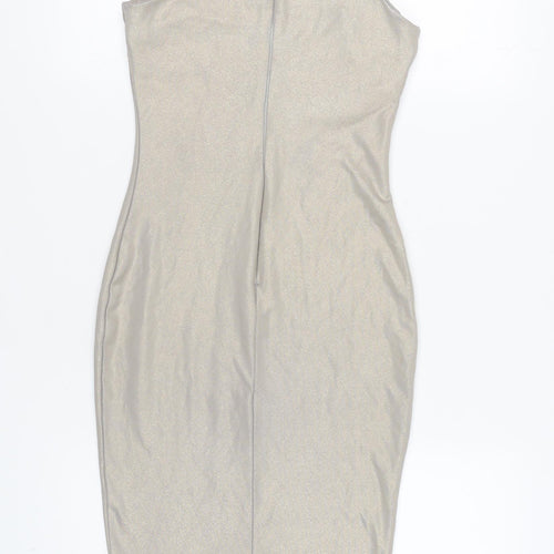 AX Paris Women's Silver Bodycon Dress Size 8