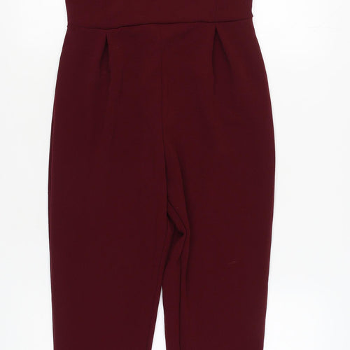 New Look Women's Red Sleeveless Jumpsuit Size 8