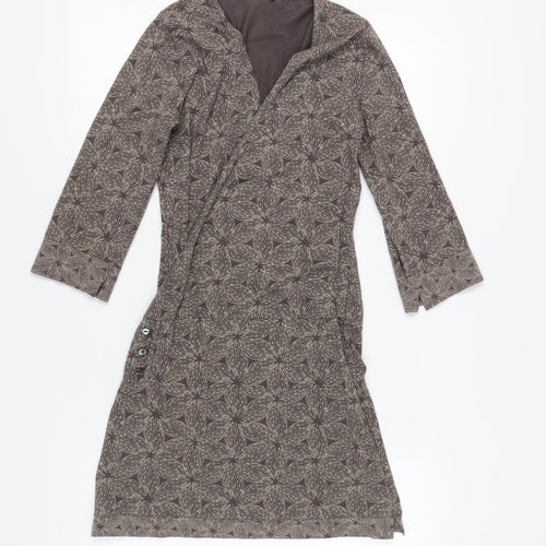 White Stuff Women's Brown Geometric Dress Size 10