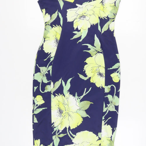 Quiz Women's Multicoloured Floral Bodycon Dress Size 12