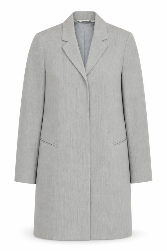 Front view of Next Women’s Grey Long Blazer, size UK 10