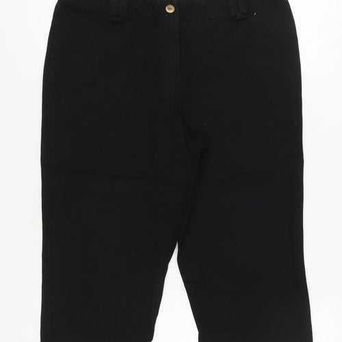 Bm Women's Black Cropped Trousers, Size 14