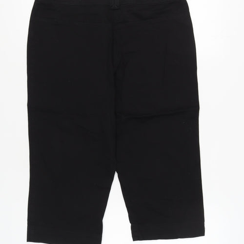 Bm Women's Black Cropped Trousers, Size 14