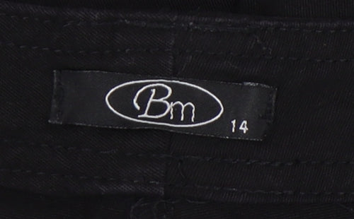 Bm Women's Black Cropped Trousers, Size 14