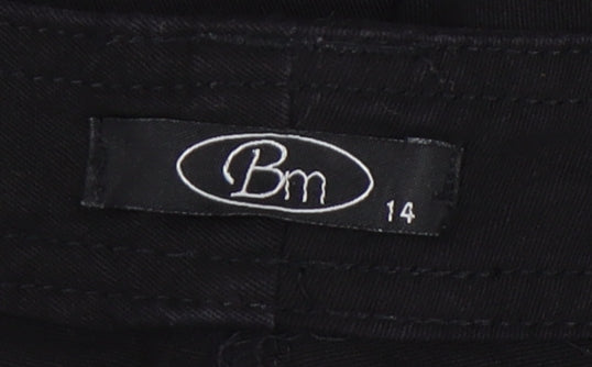 Bm Women's Black Cropped Trousers, Size 14
