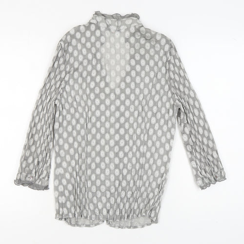 Marks and Spencer Women's Grey Polka Dot Blouse Size 12