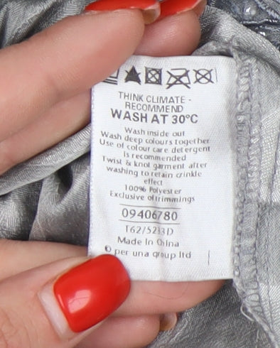 Marks and Spencer Women's Grey Polka Dot Blouse Size 12