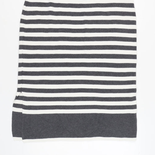 Marks and Spencer Women's Grey Striped Pencil Skirt XL