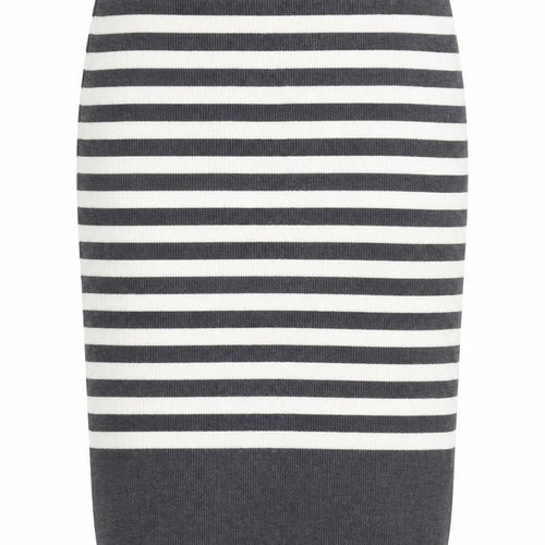 Marks and Spencer Women's Grey Striped Pencil Skirt XL