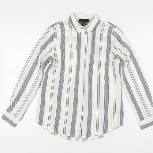 New Look Women's Petite Striped Button-Up Shirt