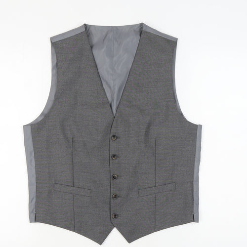 Marks & Spencer Men's Grey Waistcoat 38R Polyester Blend