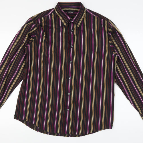 Lakeland Men's Large Multicoloured Striped Cotton Shirt
