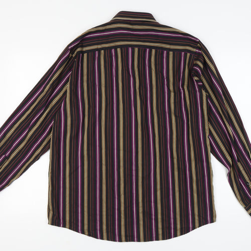 Lakeland Men's Large Multicoloured Striped Cotton Shirt