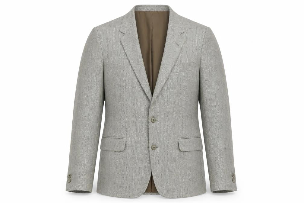 Brook Taverner Men's Grey Tweed Blazer 44 Regular