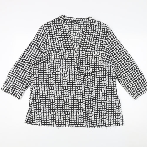 Debenhams Women's Black Tunic Blouse Size 16