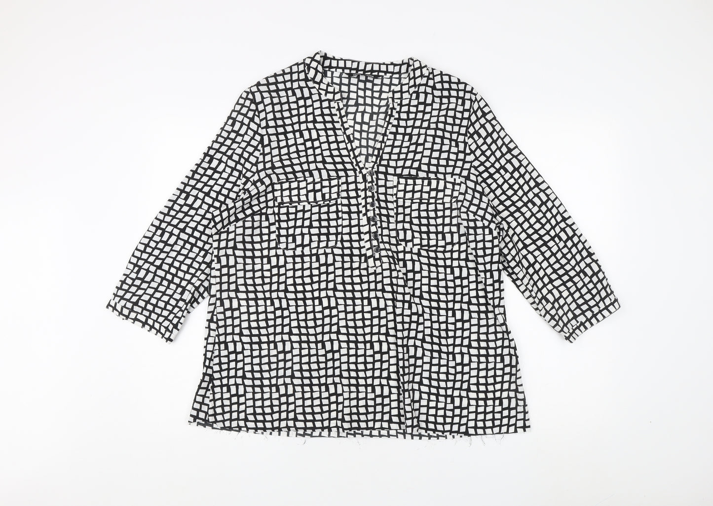 Debenhams Women's Black Tunic Blouse Size 16
