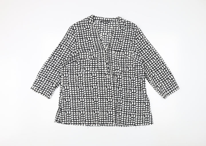 Debenhams Women's Black Tunic Blouse Size 16