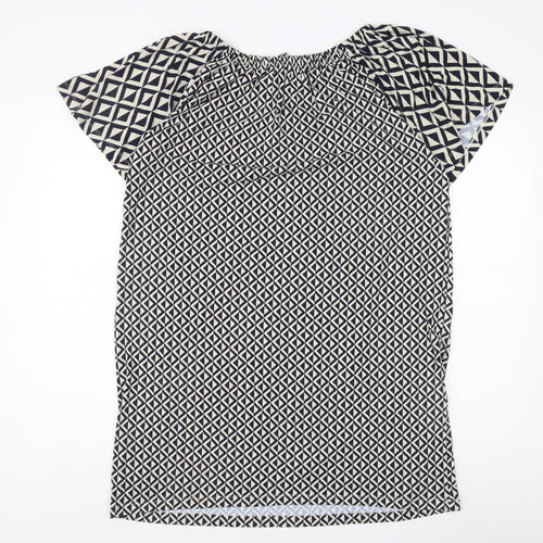 Next Women's Petite Geometric Dress Black Beige Size 18