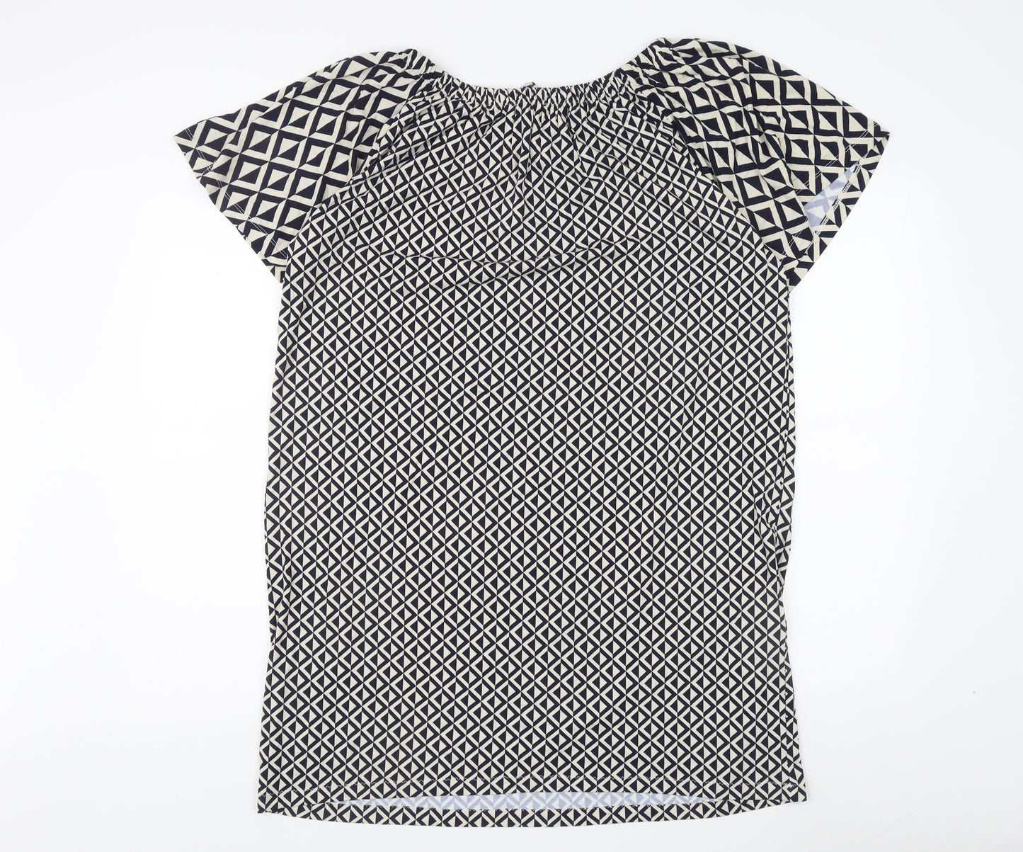 Next Women's Petite Geometric Dress Black Beige Size 18