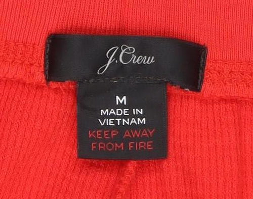 J.Crew Women's Red Joggers, Size M - Casual Knit Trousers