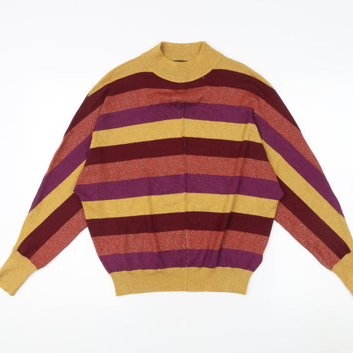 Marks and Spencer Women's Multicoloured Striped Pullover S