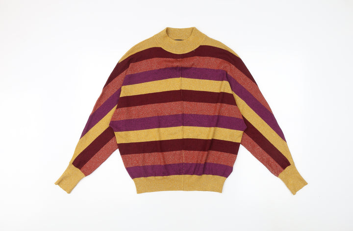 Marks and Spencer Women's Multicoloured Striped Pullover S