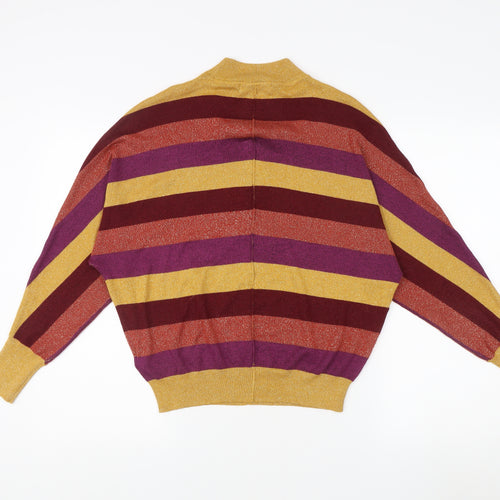 Marks and Spencer Women's Multicoloured Striped Pullover S