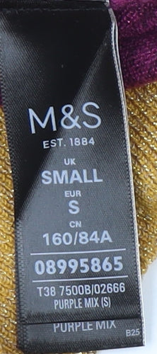 Marks and Spencer Women's Multicoloured Striped Pullover S