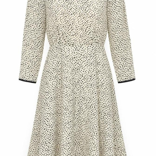 After Six Ivory Polka Dot Fit & Flare Dress Size 12