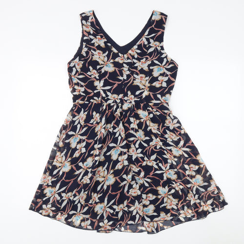 Jasmine Women's Multicoloured Floral A-Line Dress - Size 10