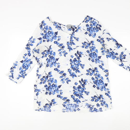 Queenspark Women's Multicoloured Floral Top Size 10
