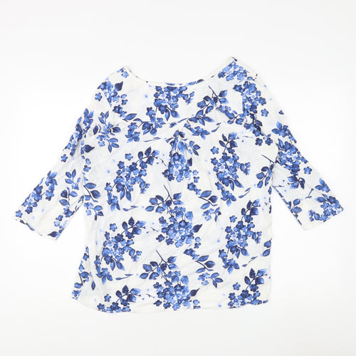 Queenspark Women's Multicoloured Floral Top Size 10