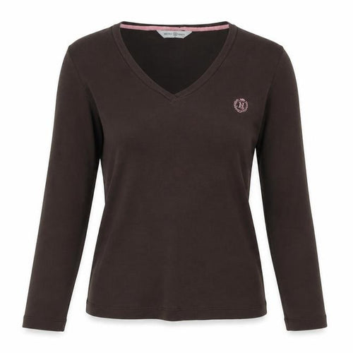 Henri Lloyd Women's Brown Cotton V-Neck T-Shirt Size 2