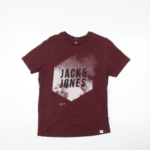 Jack & Jones Red Medium Men's Graphic T-Shirt