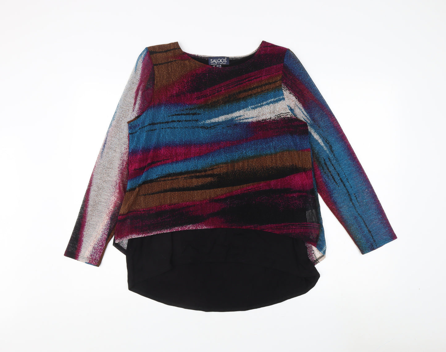 Saloos Women’s Multicoloured Knit Blouse Size 14