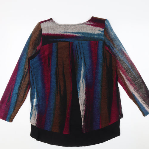Saloos Women’s Multicoloured Knit Blouse Size 14