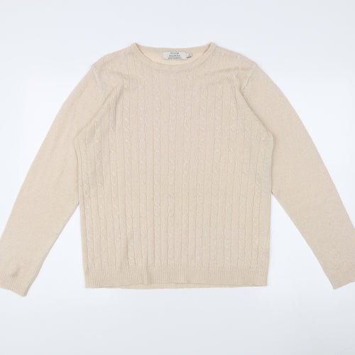 Honor Millburn Women's Beige Cable-Knit Jumper M