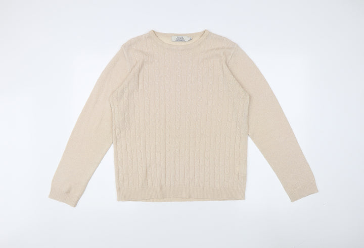 Honor Millburn Women's Beige Cable-Knit Jumper M