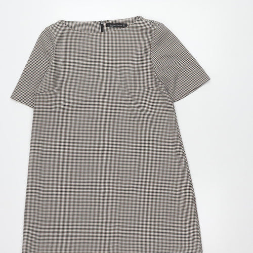 Zara Woman Women's Brown Houndstooth Dress Size 12