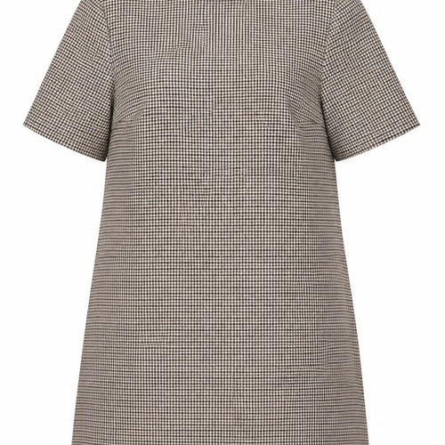 Zara Woman Women's Brown Houndstooth Dress Size 12