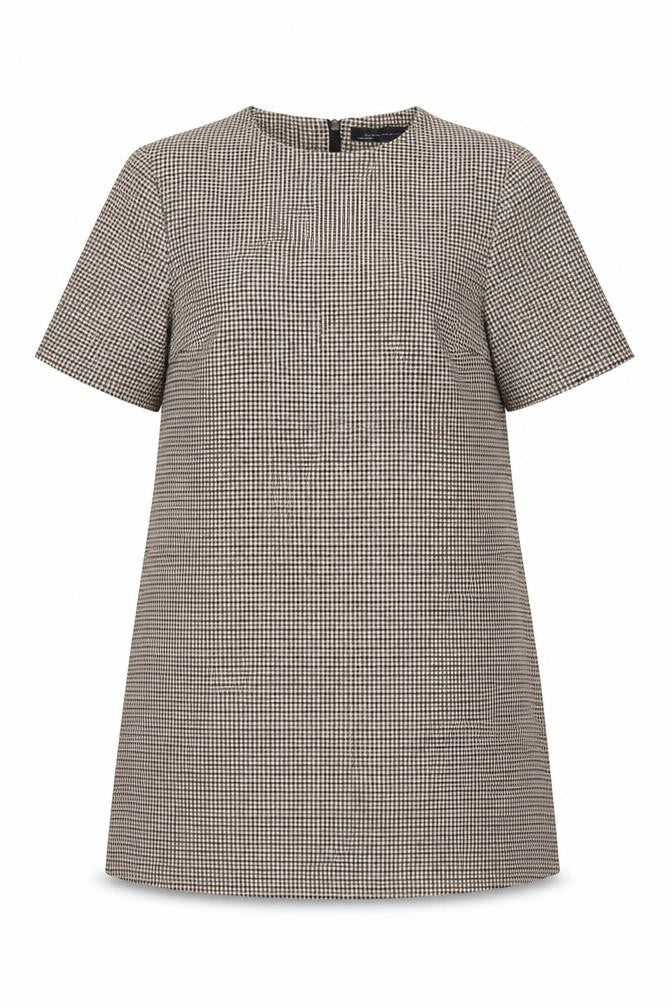 Zara Woman Women's Brown Houndstooth Dress Size 12