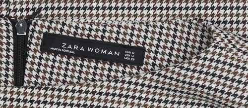 Zara Woman Women's Brown Houndstooth Dress Size 12