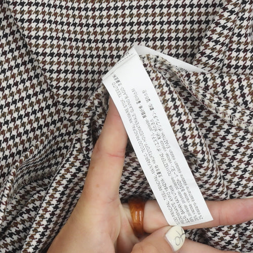 Zara Woman Women's Brown Houndstooth Dress Size 12