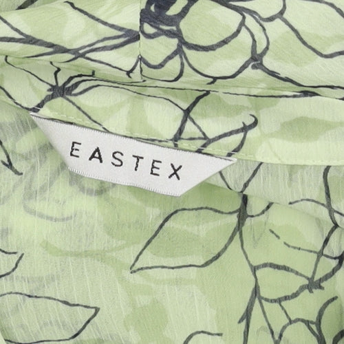 Eastex Women's Green Floral Tunic Blouse Size 10