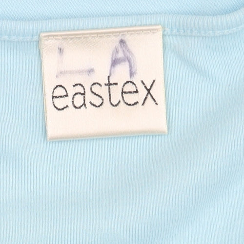 Eastex Women's Blue Cotton T-Shirt - Size 10, Embroidered
