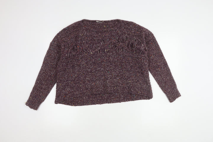 SoulCal & Co Women's Purple Chunky Knit Jumper Size 8