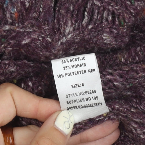 SoulCal & Co Women's Purple Chunky Knit Jumper Size 8