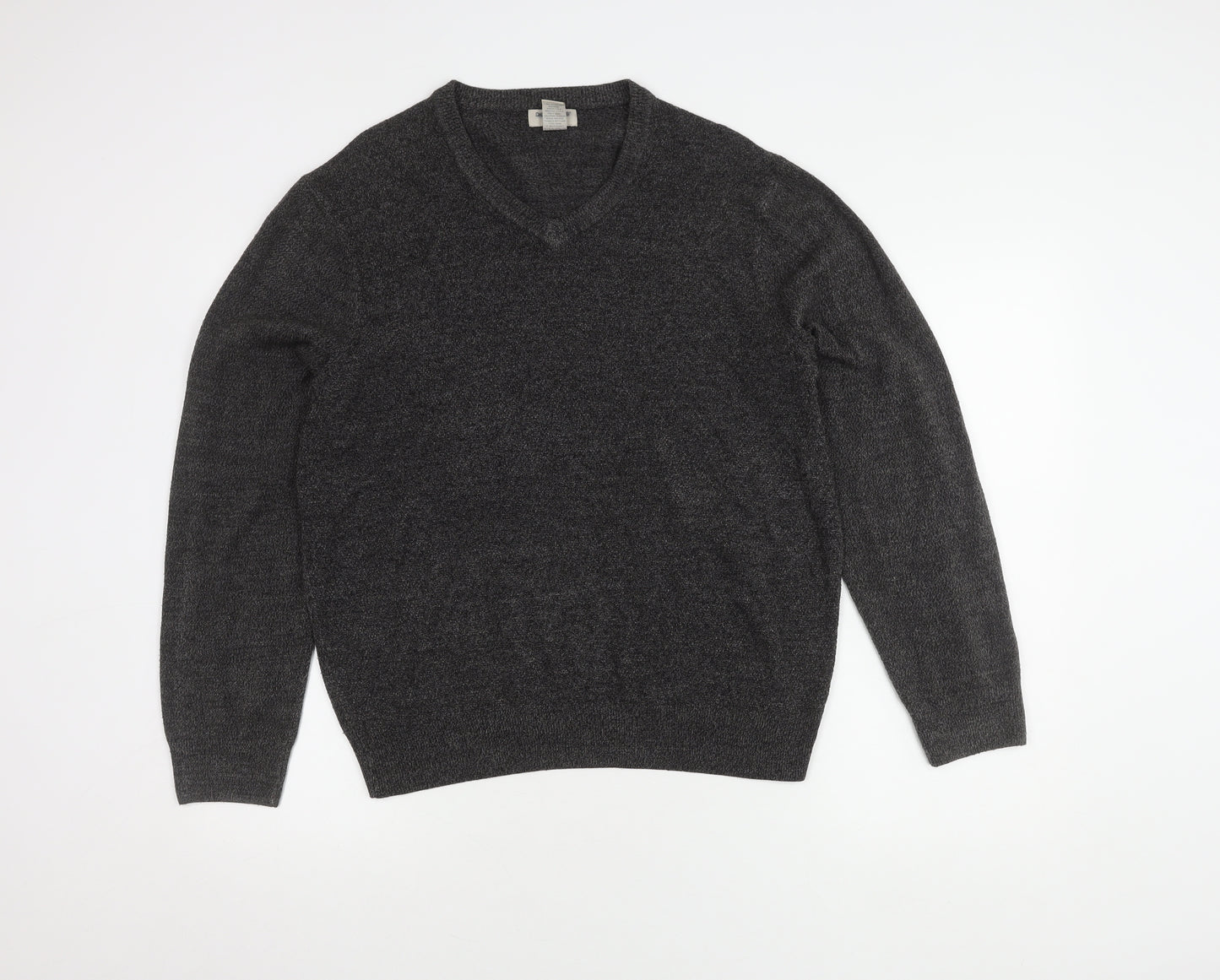Dockers Grey V-Neck Acrylic Jumper XL
